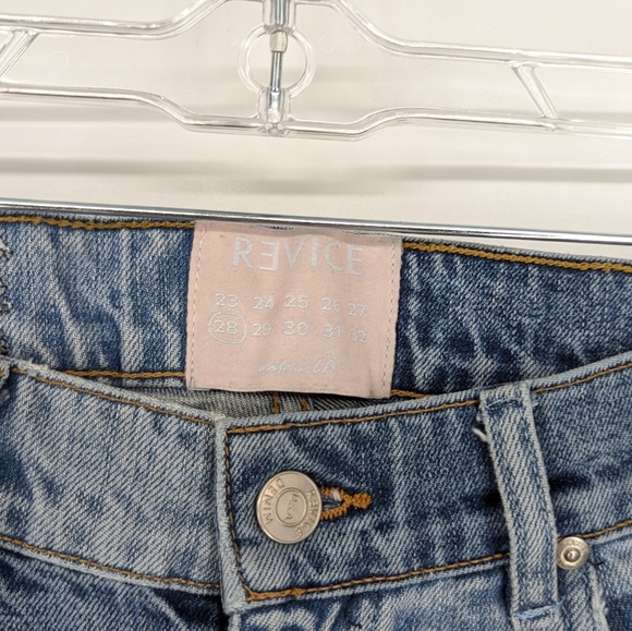 Revice Ying Yang Two Tone Straight Leg Denim Jeans - Picture 2 of 4